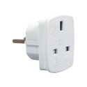 Gembird | AC power adapter, UK socket to EU Schuko plug, 7.5 A | Travel adapter