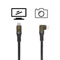 TetherPro USB-C to USB-C 9.4m Right Angle | Black