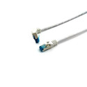 Equip Cat.6A S/FTP Patch Cable, Angled to Straight plug, 3.0m, White