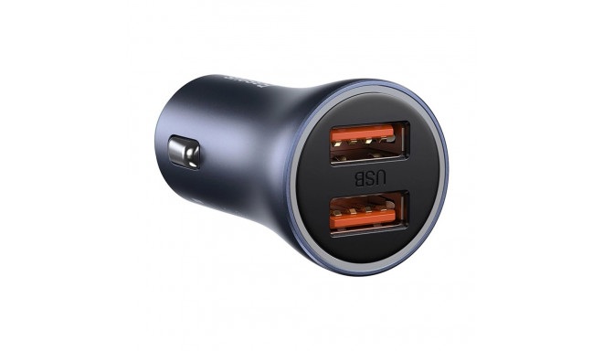 Baseus Golden Contactor Pro 2x USB-A 40W car charger QC SCP FCP AFC - gray