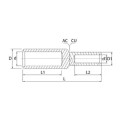 Bimetallic Connector (Link) Al+Cu, for 35+25mm2 Cables, 10pcs