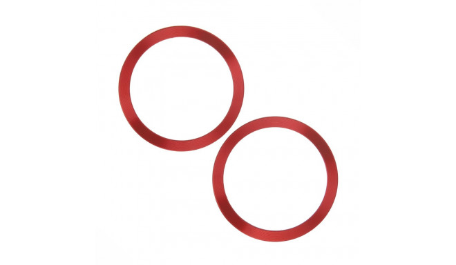 Metal Ring (2 in set) red