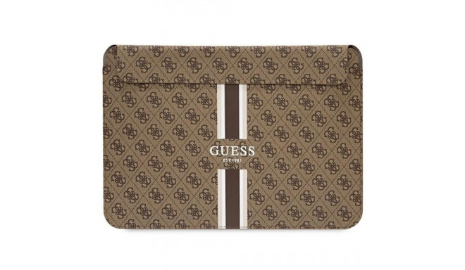 Guess 4G Printed Stripes cover for a 14" laptop - brown