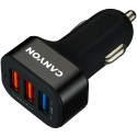 CANYON car charger C-07 QC 3.0 2.4A/3USB-A Black