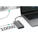 Adapter USB Type-C - 2x HDMI, VGA, LAN, 3x USB Type-A, SD, TF, USB Type-C PD100W, Aux