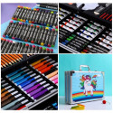 RoGer Professional muticoloring drawing kit with metal Unicorn case / blue