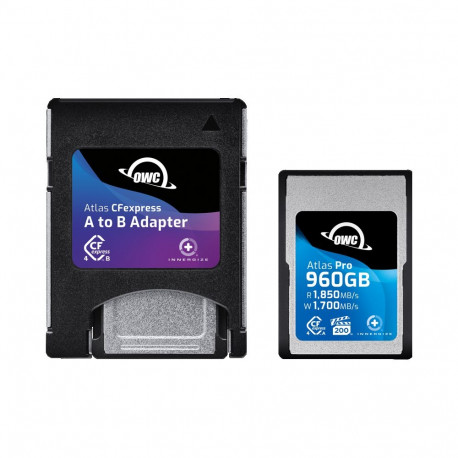 OWC CFexpress 4.0 Atlas Pro R1850/W1700/VPG200 (Type A), CFX A to B adapter incl. 960GB