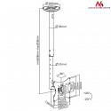 Maclean MC-504A B TV Ceiling Bracket 23-42 "50 - 85 cm 30kg Black