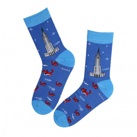 SOKISAHTEL LARRY sinised kassidega puuvillased sokid 446