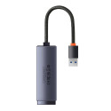 Network adapter Baseus Lite Series USB to RJ45, 1000Mbps (grey)