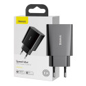 Baseus Speed Mini Quick Charger, USB-C, PD, 3A, 20W (black)