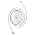 Baseus cable Free2Draw Mini USB-C - USB-C 1,0m 100W white retractable