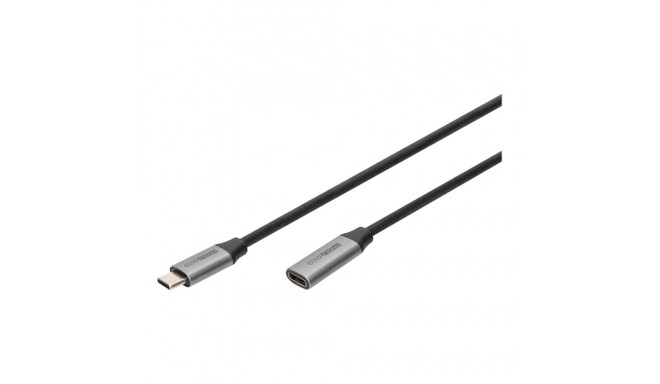 Digitus | USB-C/M USB-C/F pikenduskaabel | DB-300230-010-S | USB-C USB-C USB C, pistik | USB-C pesa