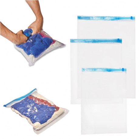 Vaakumrull kotid riietele 9 tk 3 suurust 35x50cm, 40x50cm, 50x70cm