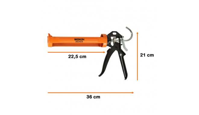 WOKIN pigistuspüstol silikoon-akrüülliimi padrunitele pöörlev korpus 360 255mm