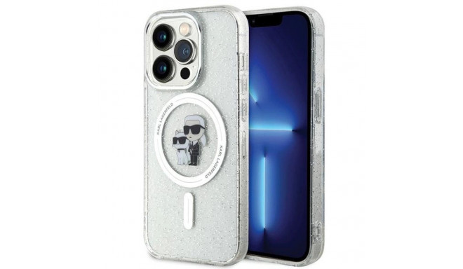 Karl Lagerfeld Karl&Choupette Glitter MagSafe case for iPhone 15 Pro - transparent