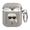 Karl Lagerfeld KLA2UKHGK AirPods cover czarny/black Glitter Karl`s Head