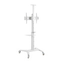 Aluminum TV floor stand w/wheels white 37-70&#39;&#39;