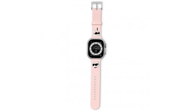 Karl Lagerfeld 3D Rubber Karl&Choupette Heads strap for Apple Watch 38/40/41mm - pink