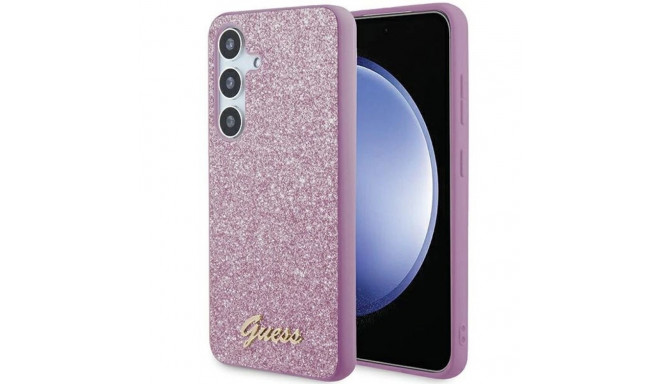 Guess Glitter Script case for Samsung Galaxy S24+ - purple