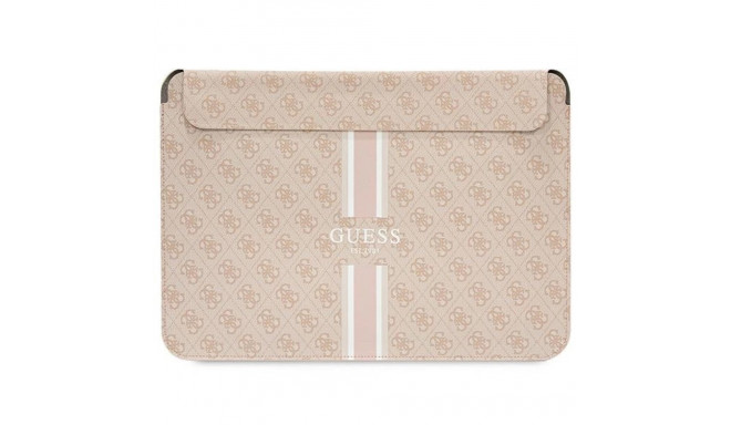 Guess 4G Printed Stripes cover for a 14" laptop - pink