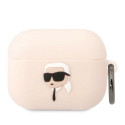 Karl Lagerfeld KLAPRUNIKP AirPods Pro cover pink/pink Silicone Karl Head 3D