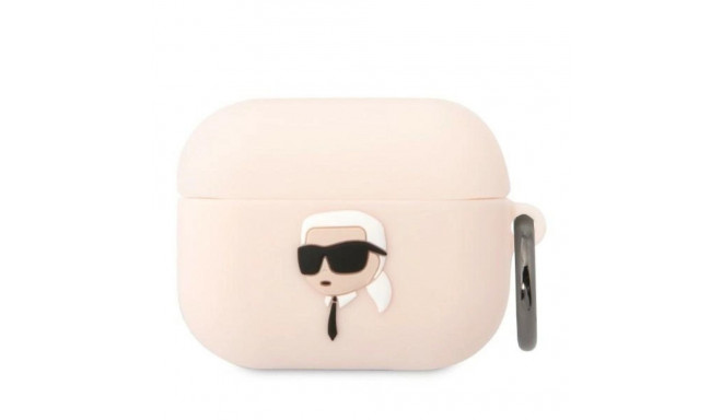 Karl Lagerfeld KLAPRUNIKP AirPods Pro cover pink/pink Silicone Karl Head 3D