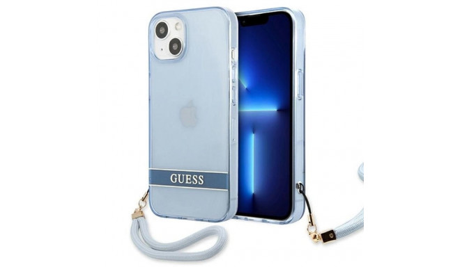 Guess GUHCP13SHTSGSB iPhone 13 mini 5,4 "blue / blue hardcase Translucent Stap