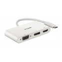 D-Link DUB-V310 3 ? In ? 1 USB ? C Video Adapter with HDMI & DisplayPort & VGA (white)