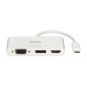 D-Link DUB-V310 3 ? In ? 1 USB ? C Video Adapter with HDMI & DisplayPort & VGA (white)