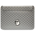 Karl Lagerfeld Saffiano Monogram Choupette case for a 14" laptop - silver