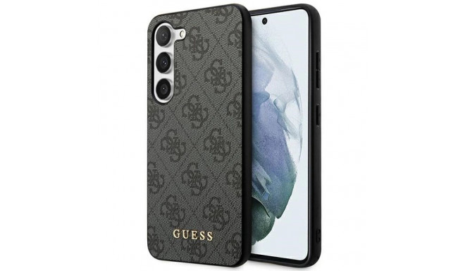 Guess GUHCS23SG4GFGR S23 S911 grey/grey hardcase 4G Metal Gold Logo