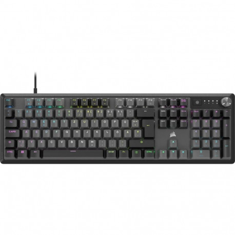 Corsair mänguriklaviatuur K70 CORE RGB USB QWERTZ saksa, hall