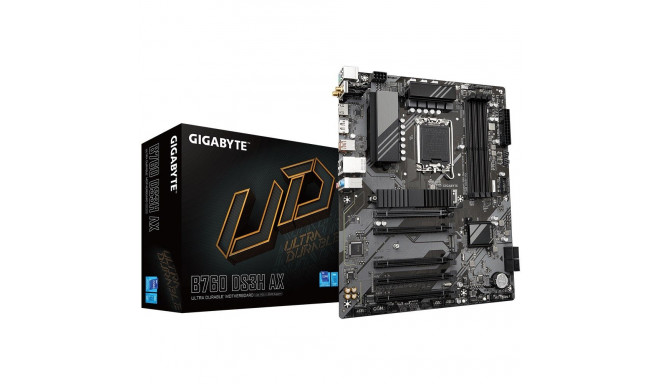 Gigabyte B760 DS3H AX Emaplaat - Toetab Intel Core 14. põlvkonna protsessoreid, 8+2+1 faasi digitaal