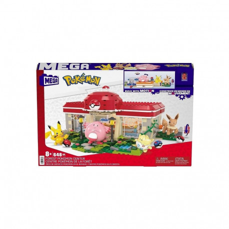 MEGA Pokémoni ehitusmängukomplekt Metsakeskus (648 osa) 4 tegevusfiguuriga