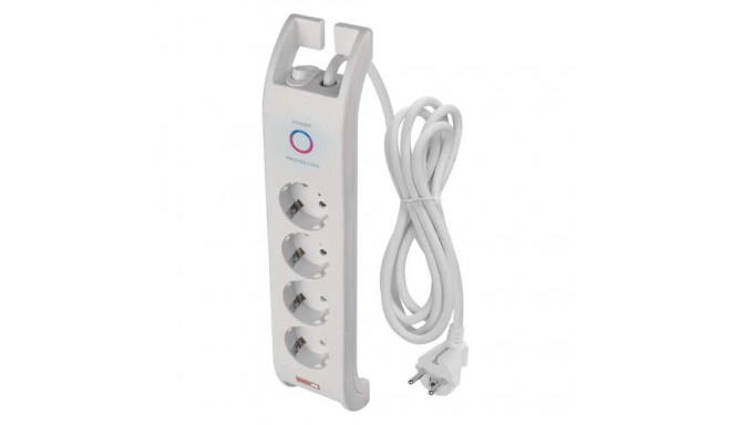 Power strip with surge protection (900J) 2m 4 sockets white EMOS