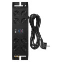 Power strip with surge protection (1800J) 3m 8 sockets, IEC, RJ45 protection black EMOS Power strip with surge protection (1800J) 3m 8 sockets, IEC, RJ45 protection black EMOS