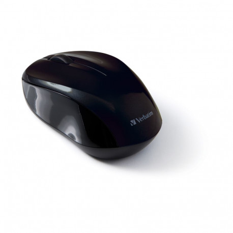 Hiir Verbatim Go Nano Wireless Mouse must, juhtmevaba, 3-nuppu, 1600dpi, 2xAAA