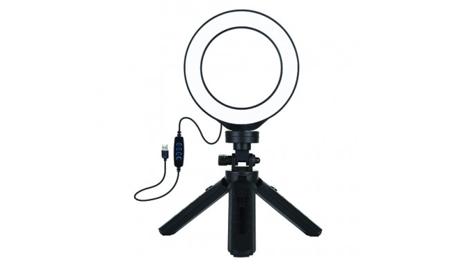 LED Ring Lamp 12cm With Pocket Tripod Mount Up to 14.5cm, USB