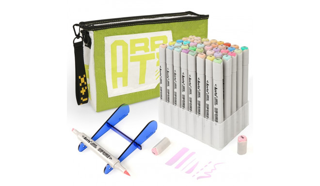 Double-sided Marker Pens ARRTX Oros, (40 Colours, pastel tone shade)