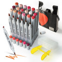 Double-sided Marker Pens ARRTX Oros, (24 Colours, red tone shade)