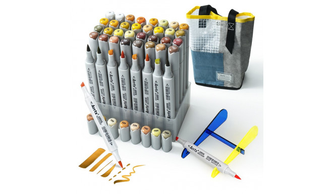 Double-sided Marker Pens ARRTX Oros (40 Colours, yellow tone shade)