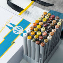 Double-sided Marker Pens ARRTX Oros (40 Colours, yellow tone shade)