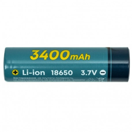 Battery 18650, 3.7V, 1C, 3400mAh