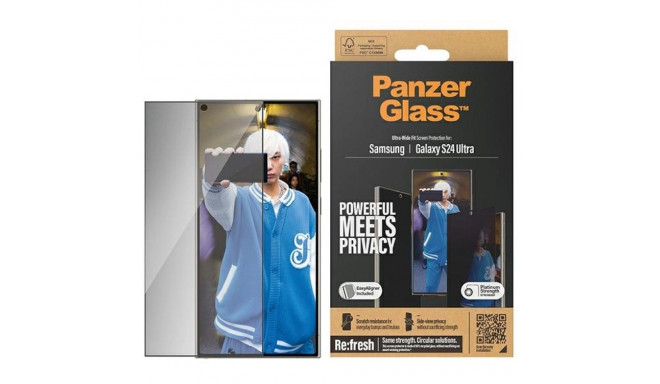 PanzerGlass Ultra-Wide Fit Privacy Tempered Glass with Positioner for Samsung Galaxy S24 Ultra