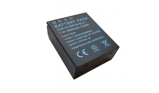 Replacement Battery OLYMPUS BLH-1, 2000mAh