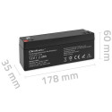 AGM battery 12V 2.3Ah, max. 34.5A