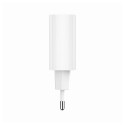 Forever TC-07 PD QC charger 1x USB-C 1x USB 30W white + USB-C - USB-C cable 60W