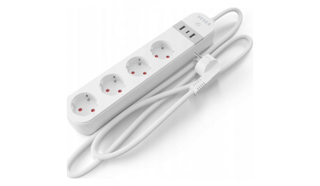 Tesla power strip 4 sockets 2 m white (TSL-SPL-SPS300)