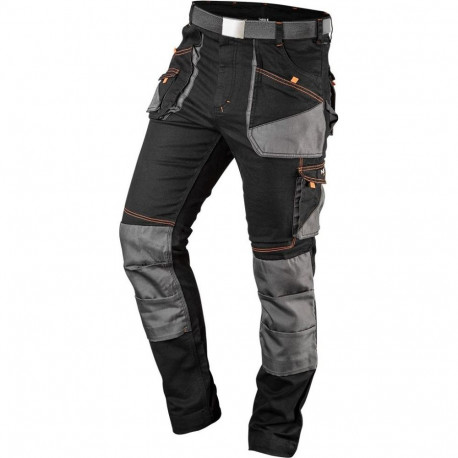 Neo HD Slim Work Trousers with Belt, Gray/Black, Size L (81-238)